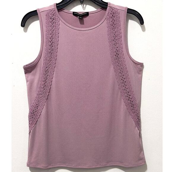 NWT - Banana Republic - Women's Sleeveless Mauve Top with Lace Applique (XS) - Picture 1 of 3